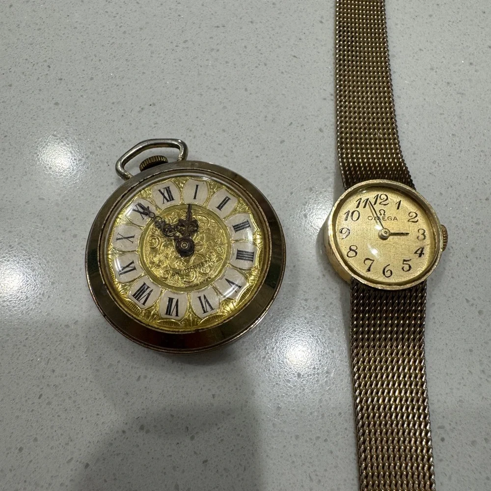 Omega Women's Gold Mesh Bracelet Watch